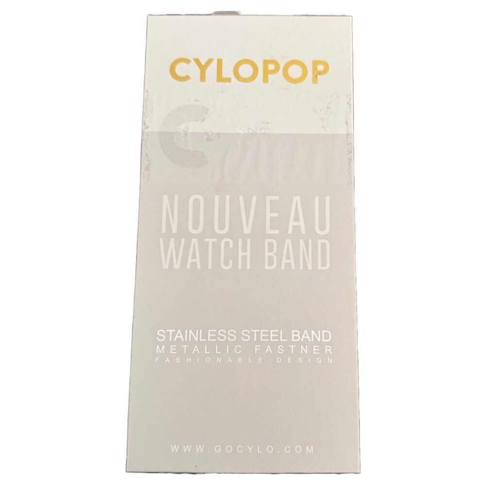 NWT and NIB CYCLOPOP Apple Watch Band 42/44/45 - White Stainless green leopard - Picture 3 of 3